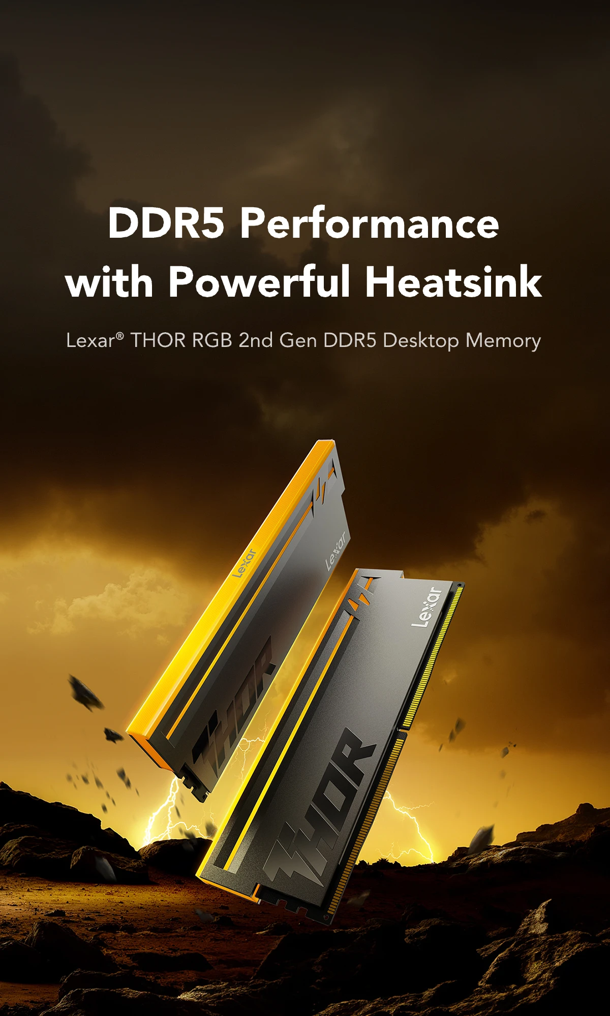 Lexar THOR DDR5 32GB メモリ Lexar Thor Zシリーズ RGB DDR5 RAM 32GB